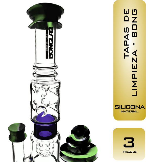 Kit de Tapas Para Limpieza Bong Silicona Ajustable