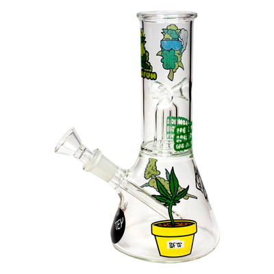 Bong de borosilicato squadafum stickers 20 cm con filtro percolador