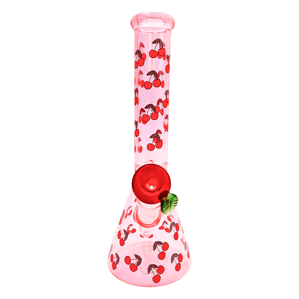 Bong Cherry con Atrapa Hielo de Vidrio 28 cm