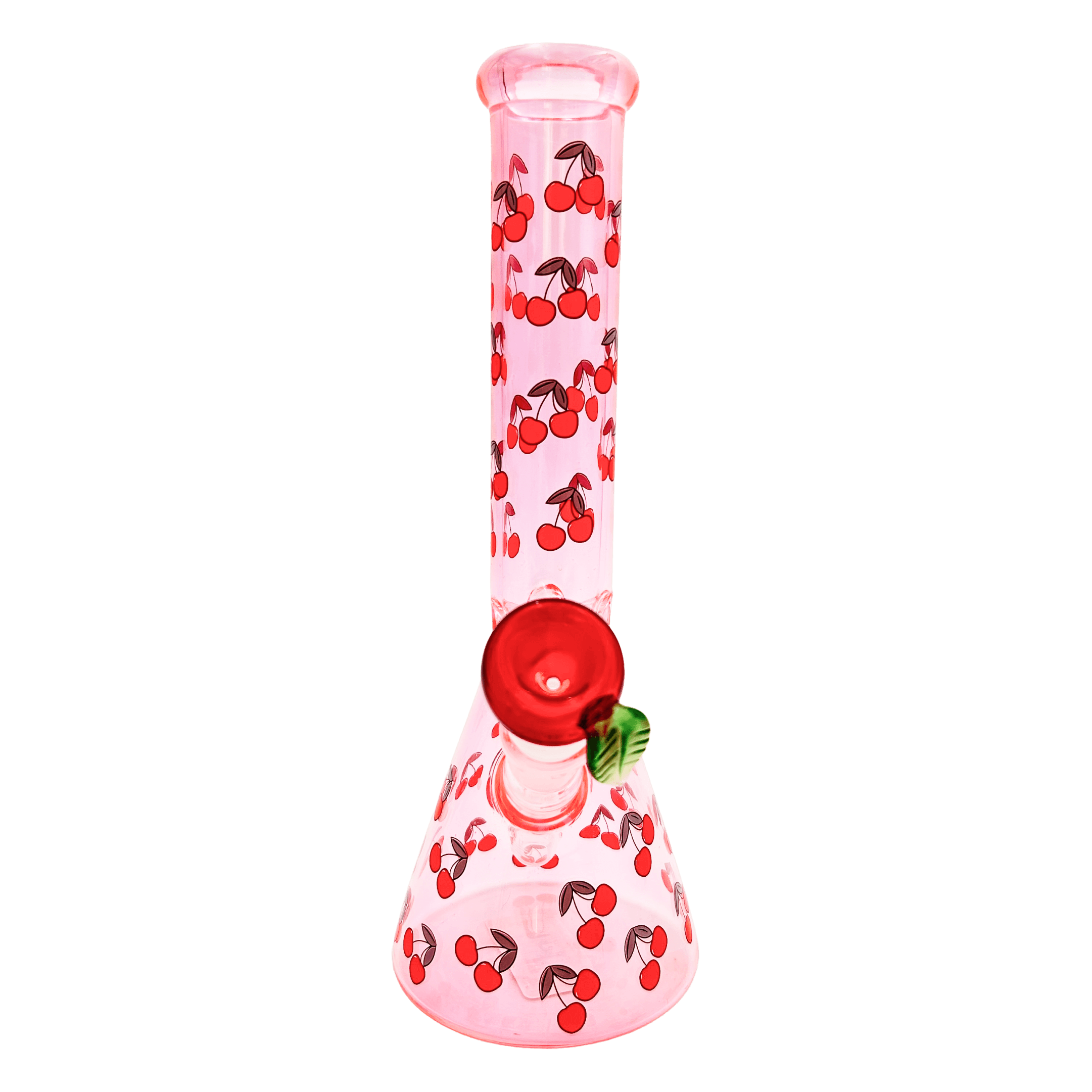 Bong Cherry con Atrapa Hielo de Vidrio 28 cm