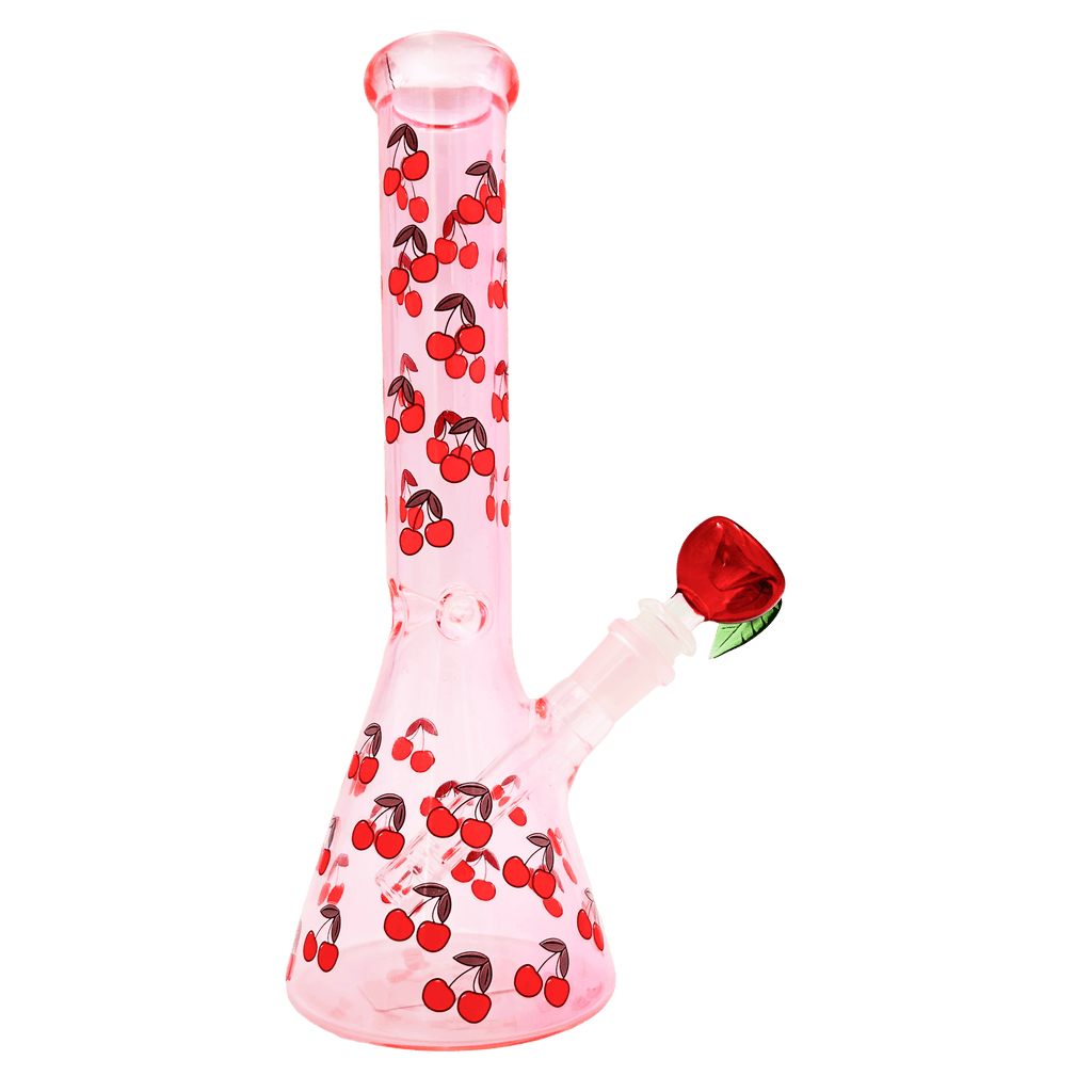 Bong Cherry con Atrapa Hielo de Vidrio 28 cm