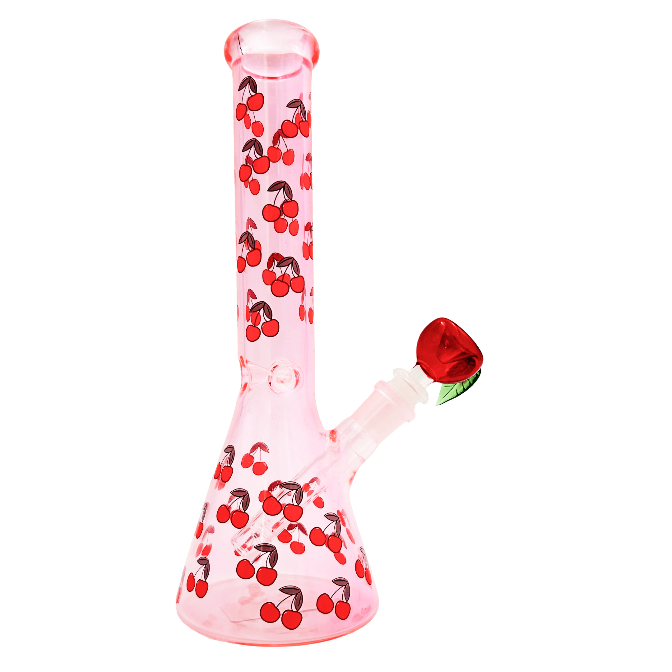 Bong Cherry con Atrapa Hielo de Vidrio 28 cm