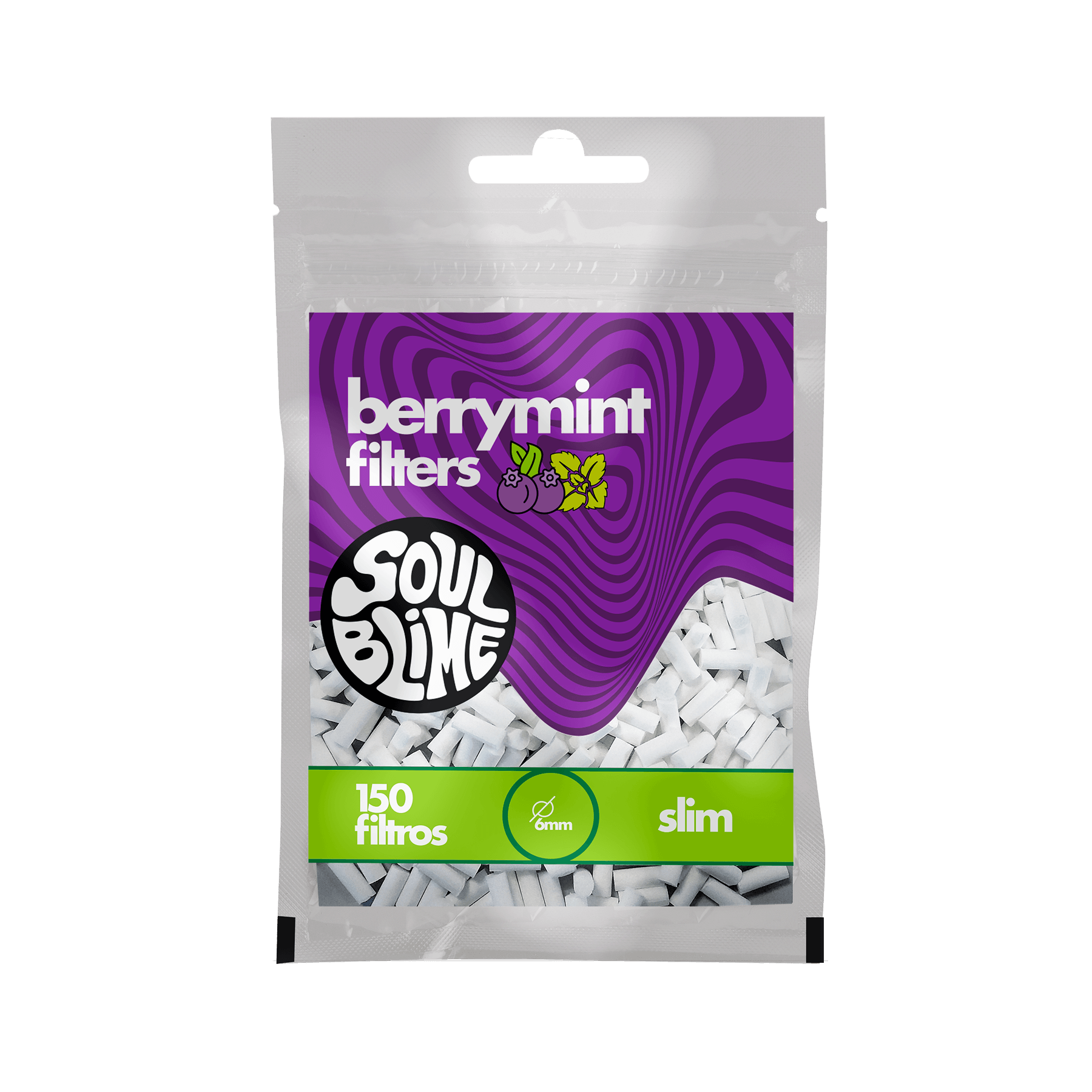 Filtro Saborizado Soulblime Slim de algodón x 150 u