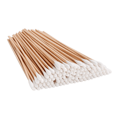 Hisopos de Limpieza Largos de Madera x 100 u