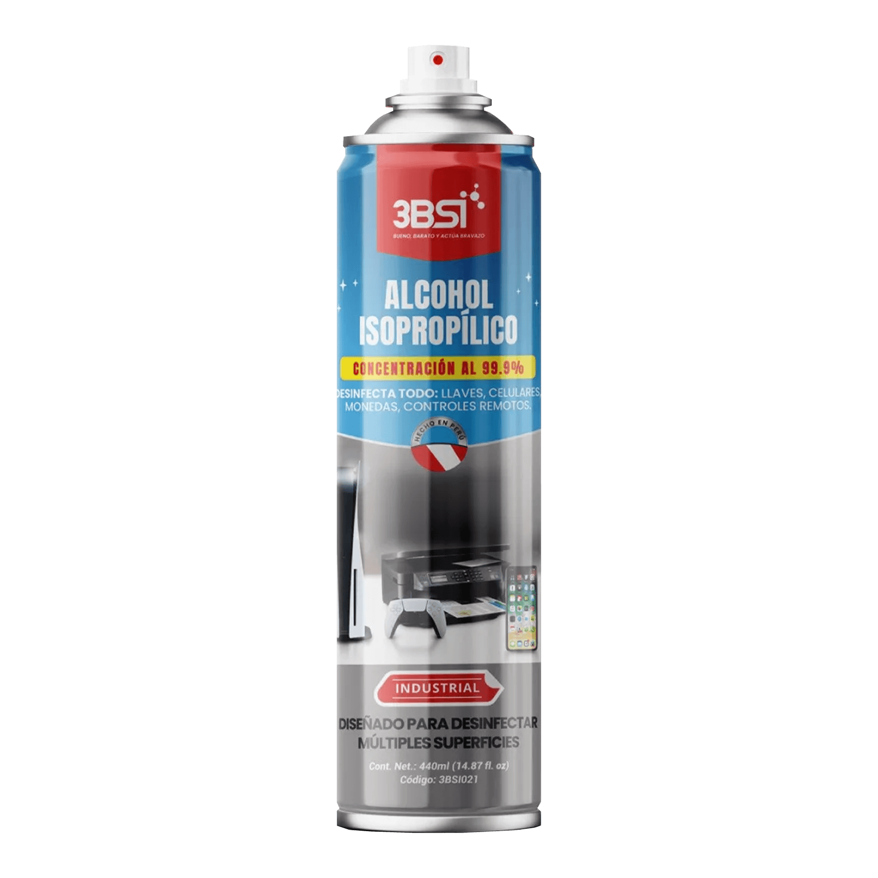 Alcohol Isopropílico 440 ml 99.99% Extra Puro