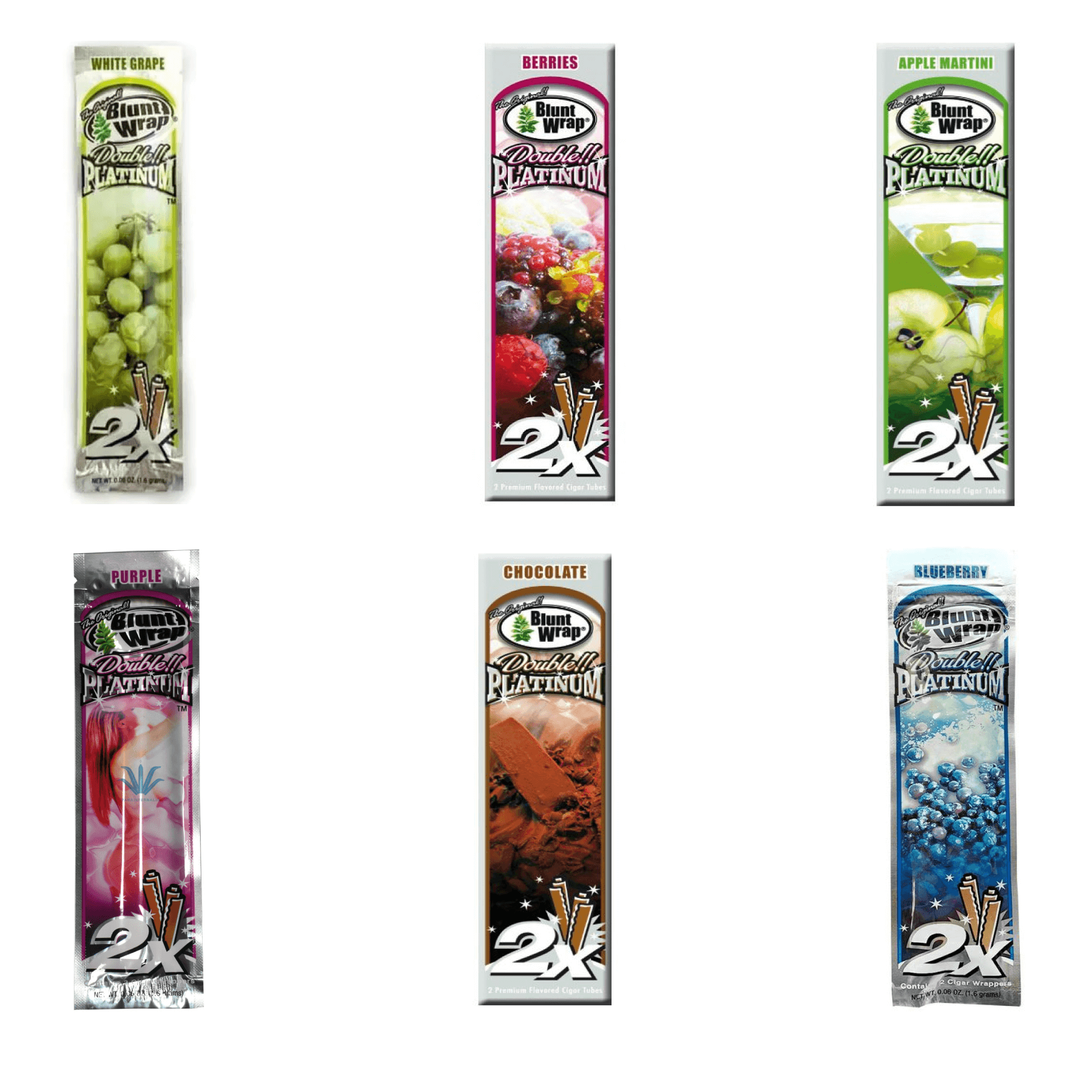 Blunt Wrap Double Platinum  x2 sabores variados