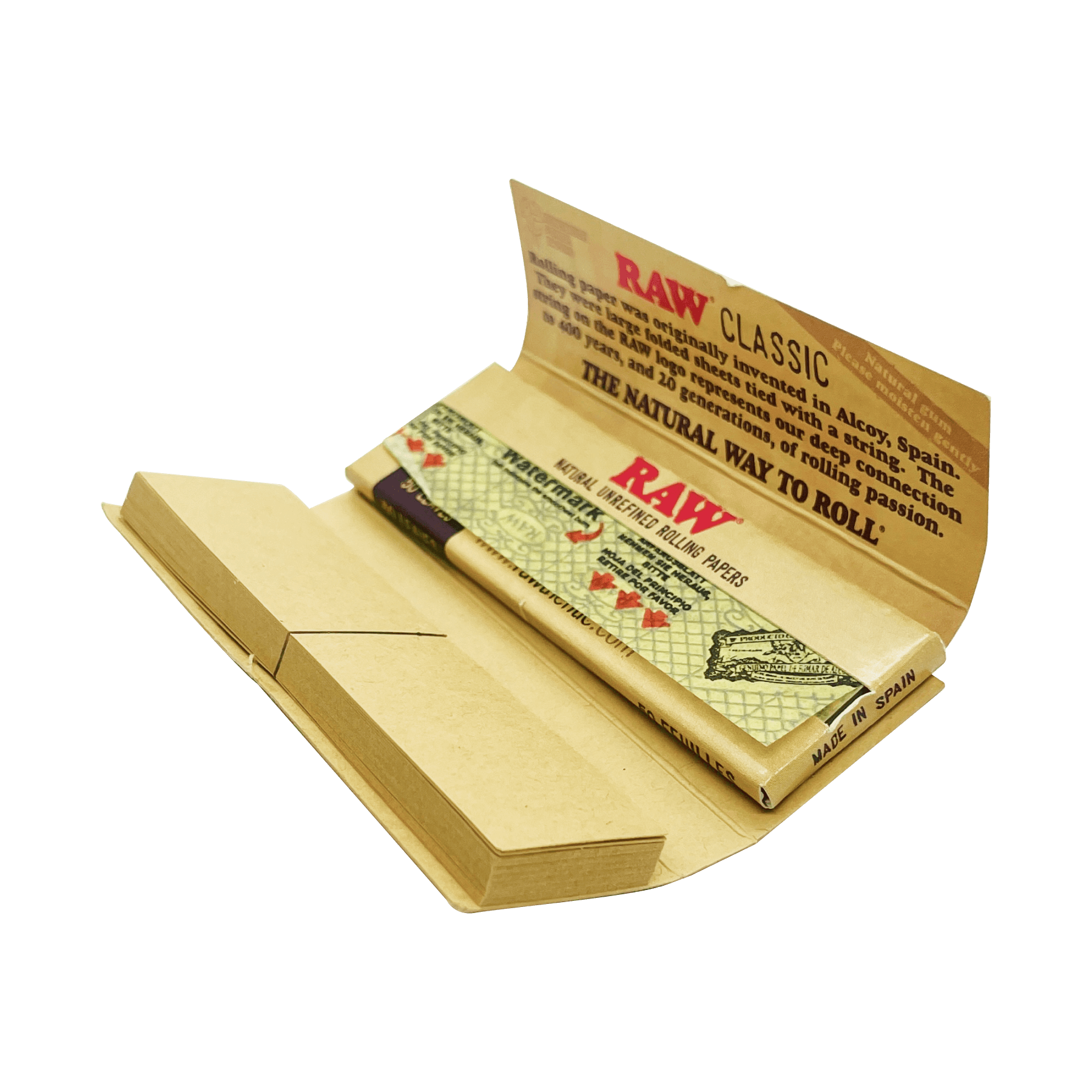 Papelillo y Tips Connoisseur Classic Raw 1 1/4