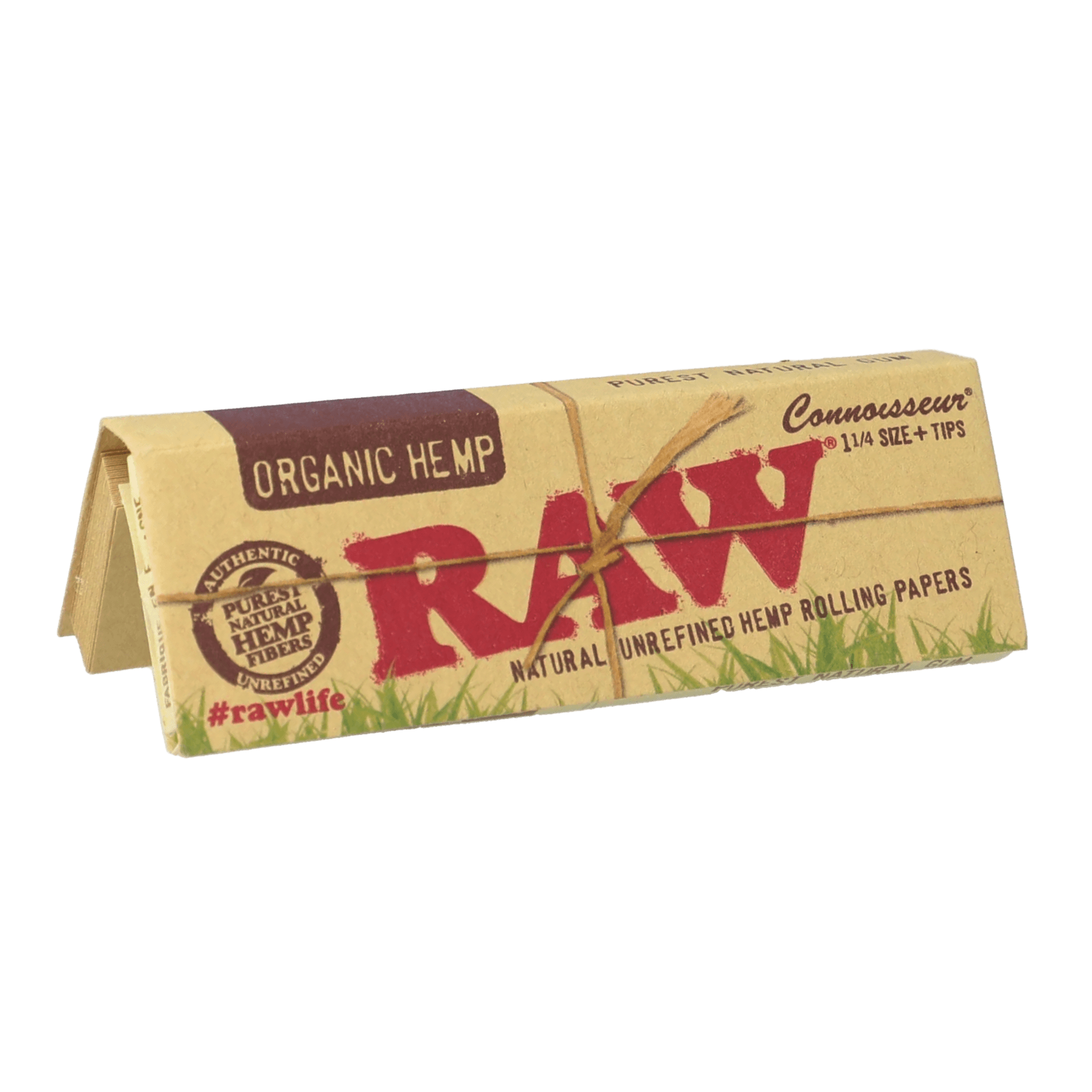 Papelillo y tips Connoisseur Organic Raw 1 1/4