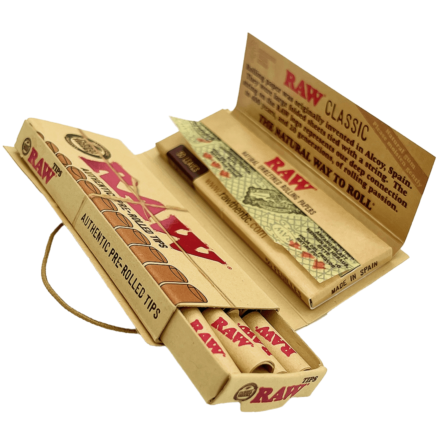 Papelillo y Tips Pre-rolled Connoisseur Classic  Raw  1 1/4