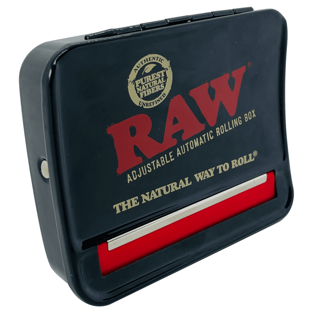 Roleador con Cigarrera Raw Roll Box Black
