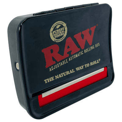 Roleador con Cigarrera Raw Roll Box Black