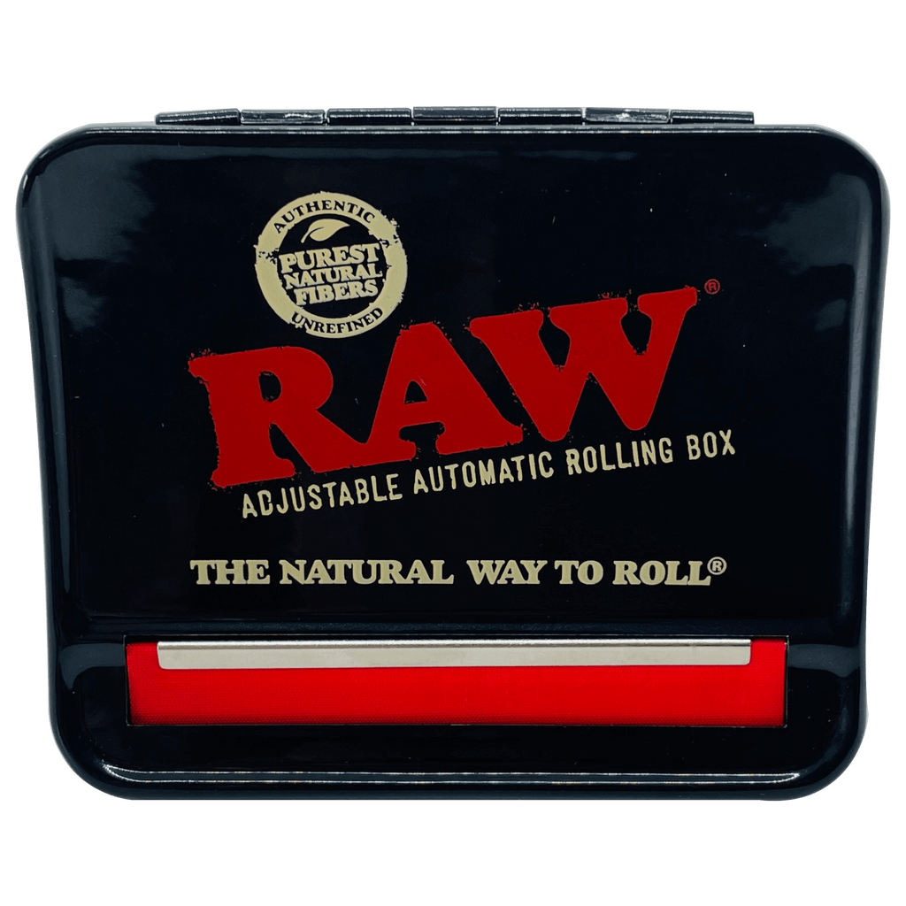 Roleador con Cigarrera Raw Roll Box Black